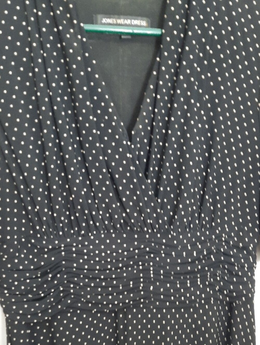 Jones New York Black Dress with White Polka Dots - Size 12 - Picture 3 of 10
